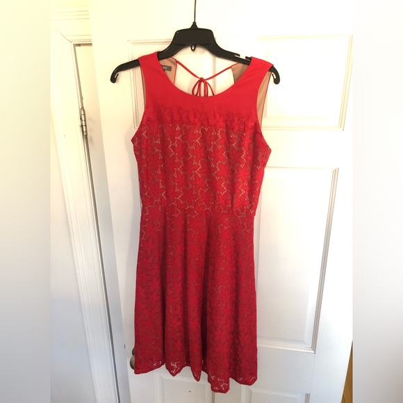 Muse red floral party dress- great condition! - Picture 3 of 10